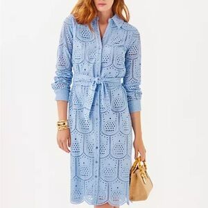 Lilly Pulitzer Eira Eyelet Midi Shirtdress